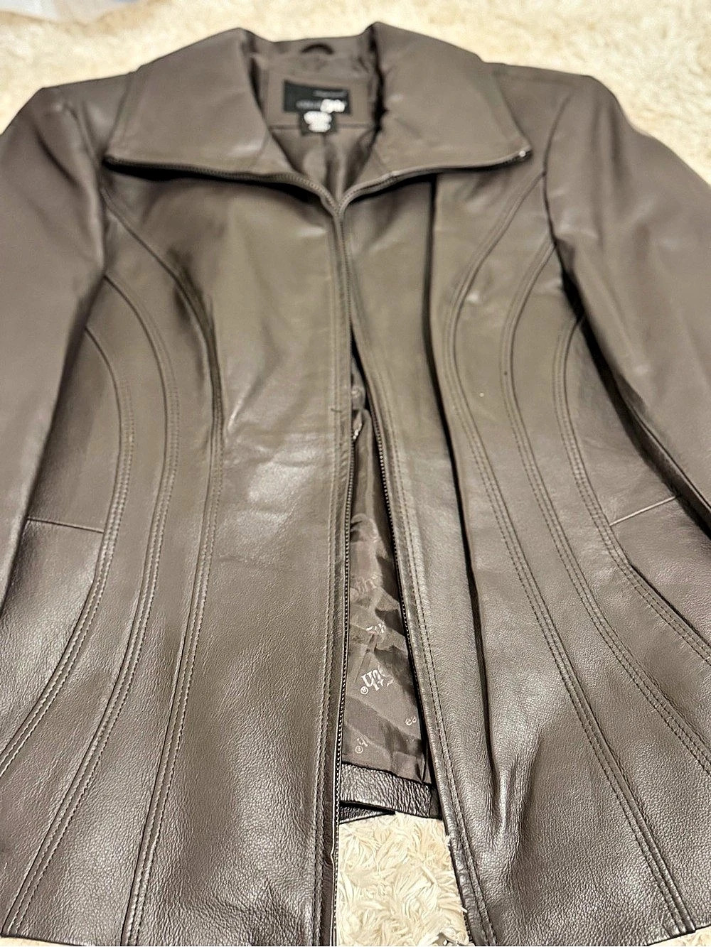 east 5th Women's Brown Leather Jacket Size Medium